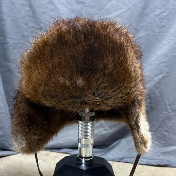 Vintage Made in Canada Prévost Muskrat Fur Trapper Hat - Picture 1 of 10